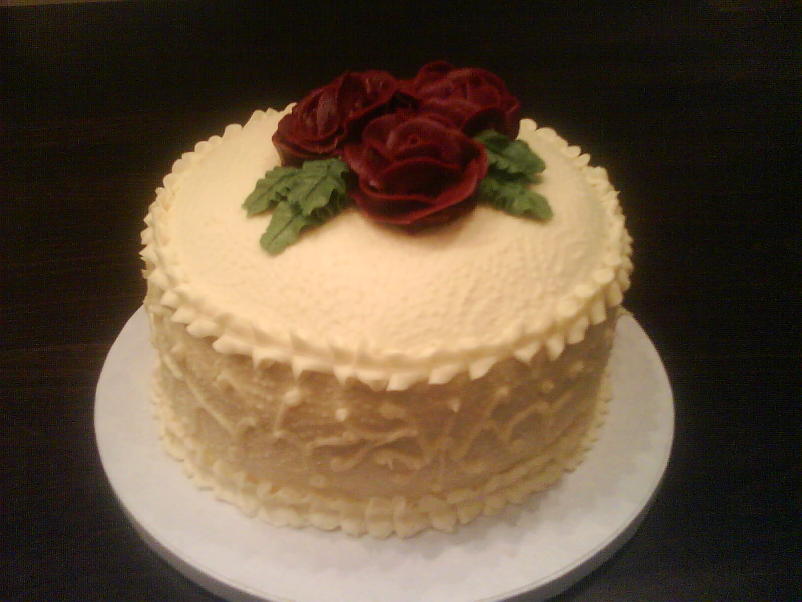 image of cake with buttercream roses