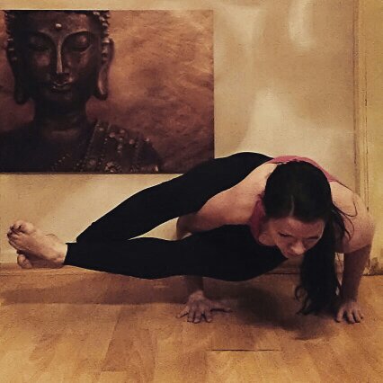 image of yoga position eight-angle pose